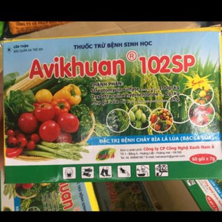 Trừ bệnh do vi rut, vi khuẩn, nấm với chế phản Avikhuan 102SP .