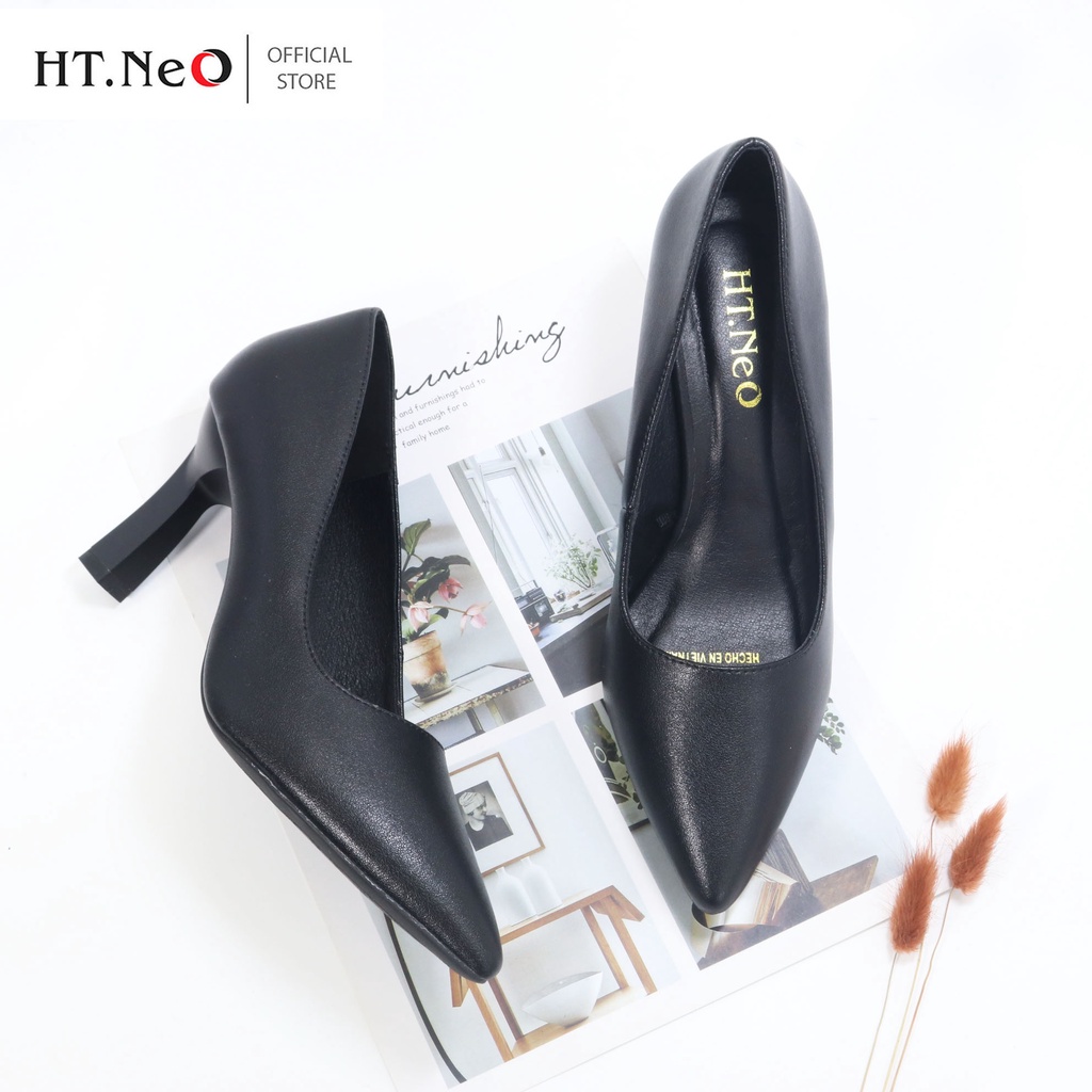 Giày cao gót nữ - Giày công sở HT.NEO da bò thật ,cao 7cm giúp tôn dáng tăng chiều cao ,thiết kế sang trọng ,lịch sự