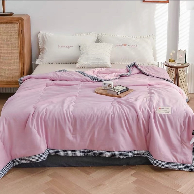 Chăn Hè Trơn Chất Liệu Đũi Mềm Thoáng Mát, Phù Hợp Thời Tiết Mùa Hè - shinbedding