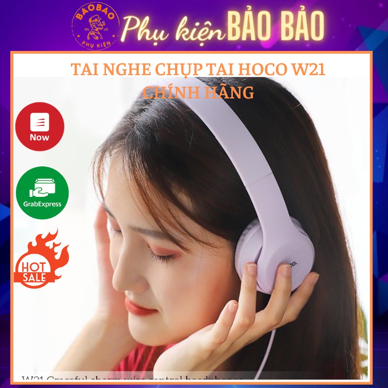 TAI NGHE CHỤP TAI HOCO W21 CHÍNH HÃNG