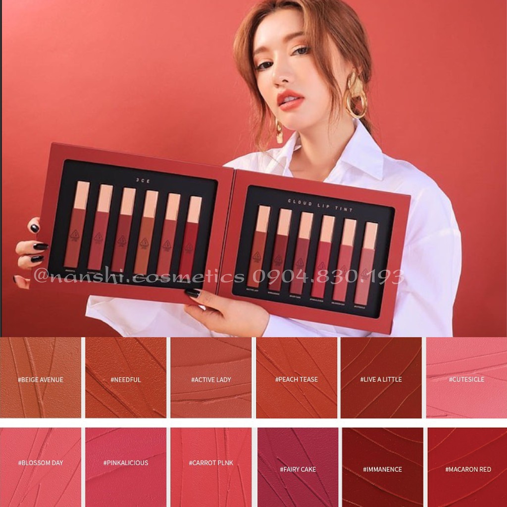 SET 12 SON 3CE CLOUD LIP TIN BẢN 2019 | BigBuy360 - bigbuy360.vn
