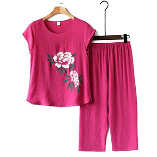 Bộ Mặc Nhà Vải Đũi Mềm, Nhẹ, Mát Cho Bà Cho Mẹ - Sang Trọng, Thanh Lịch Mã H