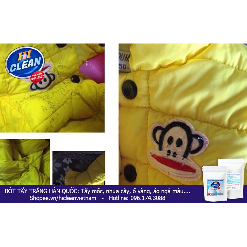 [Dùng thử] Bột tẩy trắng quần áo màu, tẩy mốc quần áo màu Hi Clean (Hàn Quốc) - Hiệu quả tức thì
