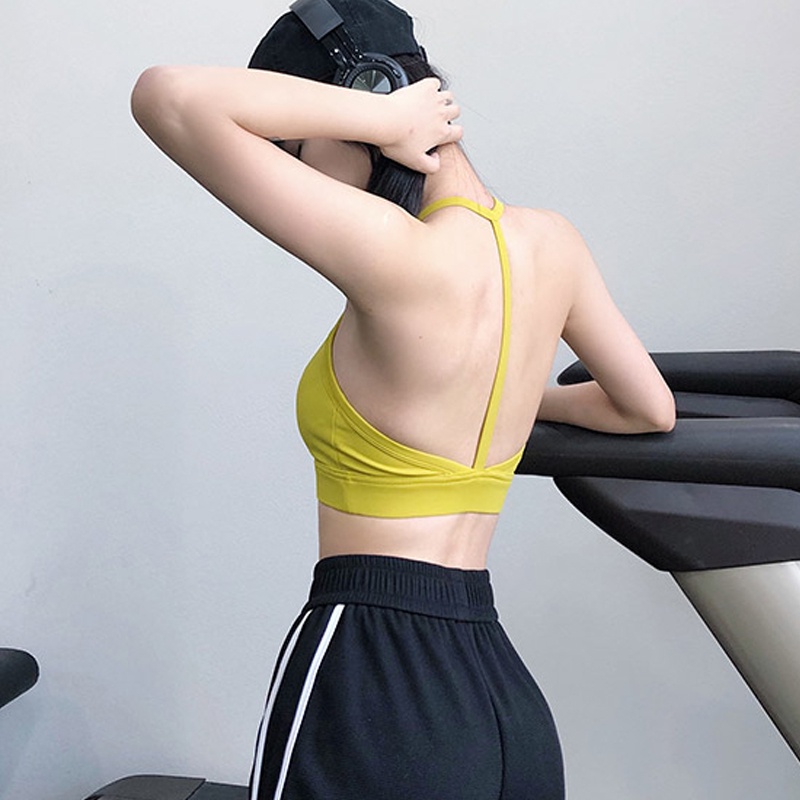 Áo ngực thể thao ANRAN có mút đệm thiết kế lưng độc đáo thời trang cao cấp dành cho nữ