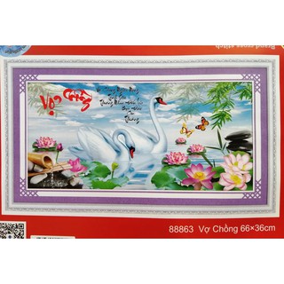 Tranh thêu chữ thập Vợ chồng 88863