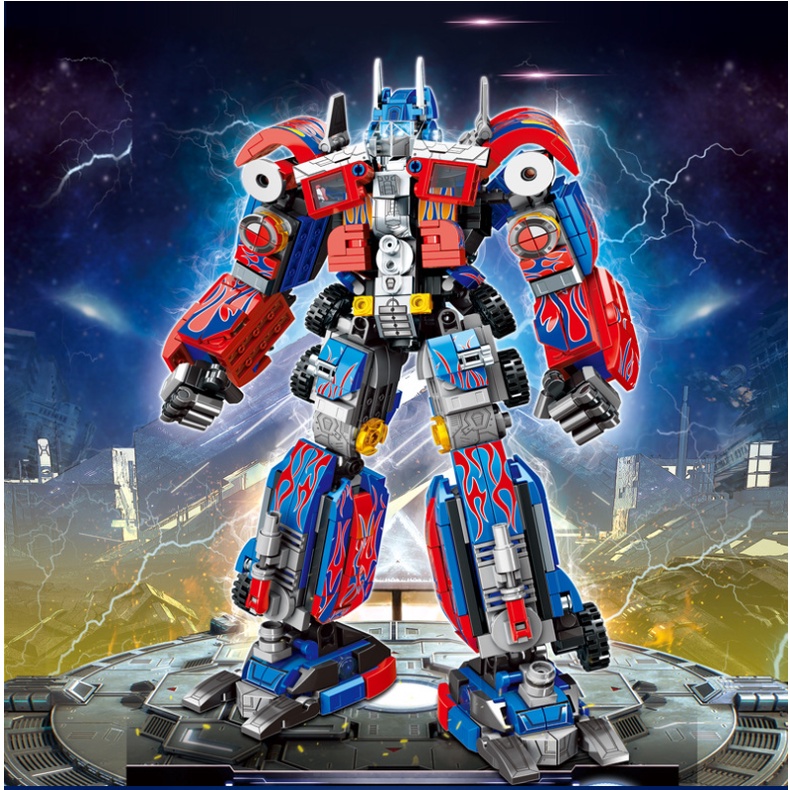 BỘ ĐỒ CHƠI XẾP HÌNH LẮP GHÉP ROBOT Transformer OPTIMUS - Lắp Ráp Robot Người Máy Biến Hình