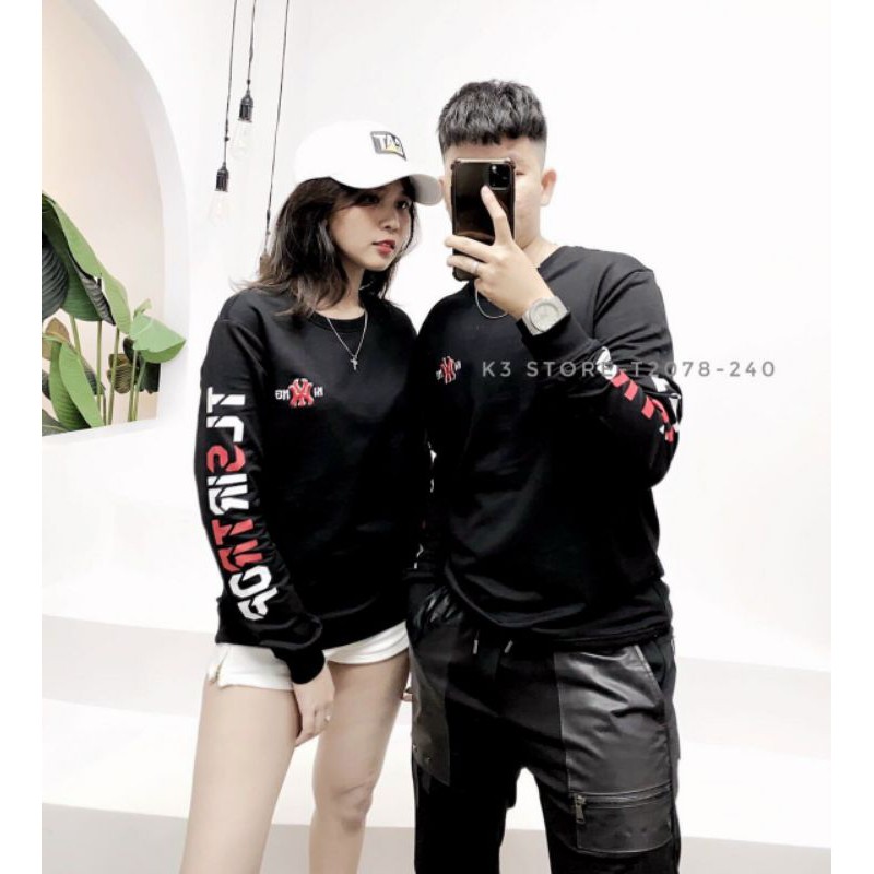 Áo Thun Tay Dài Cặp Nam Nữ Chất Cotton Đẹp