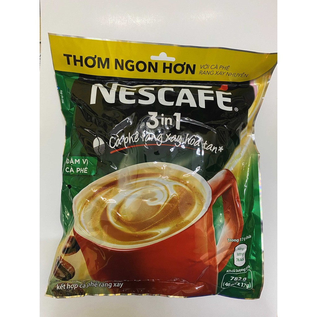 NESCAFE 3IN1 RANG XAY HÒA TAN 782G( 46 gói x17g) | BigBuy360 - bigbuy360.vn
