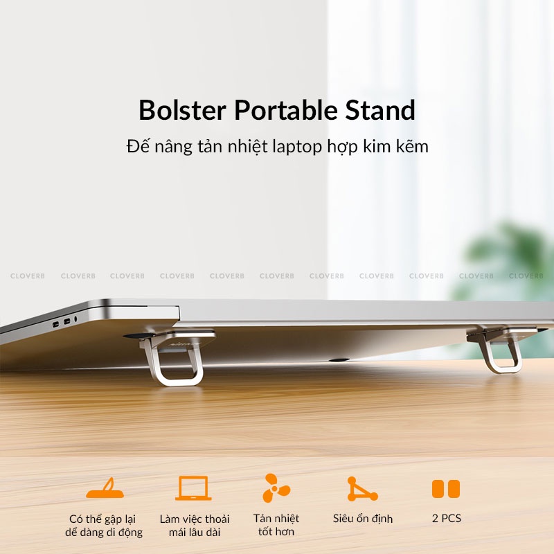 Đế Tản Nhiệt Laptop Nillkin Bolster Portable Stand, Chất Liệu Hợp Kim Kẽm, Có Thể Gập Lại, Dùng Cho Laptop 13 - 17 Inch