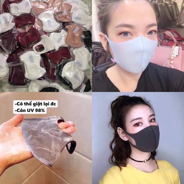 Combo 10 khẩu trang vải Su cotton dùng được nhiều lần