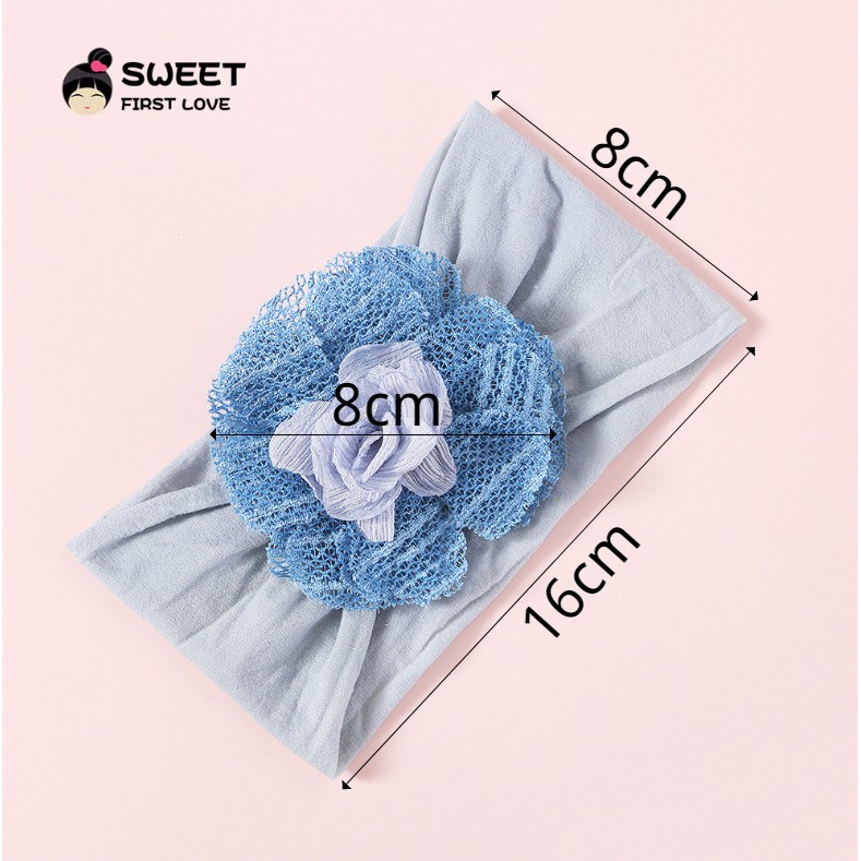 Turban- băng đô cotton cho bé cotton mềm mịn hoa ren