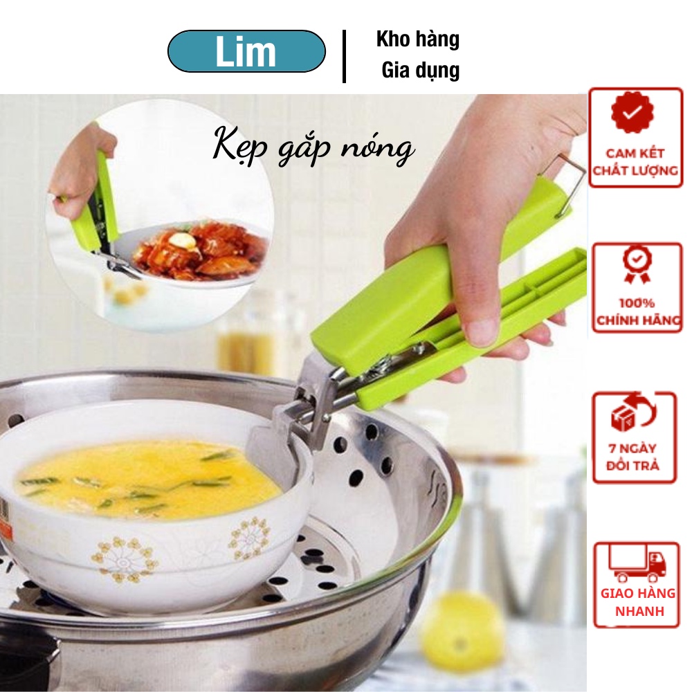 Kẹp Gắp Đồ Nóng, Đồ Hấp KIM LOẠI Thông Minh - Dụng Cụ Gắp Inox Có Lò Xo