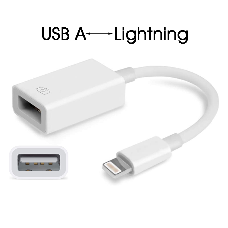 Bộ chuyển đổi USB sang Lightning OTG cho iPhone iPad, Bộ điều hợp truyền tệp đồng bộ hóa dữ liệu Bộ điều hợp máy ảnh USB