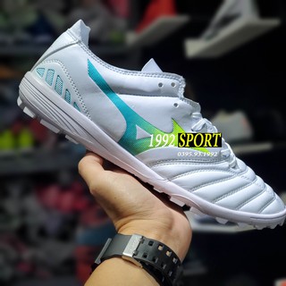 Giày Bóng Đá Mizuno Neo 3 Trắng Vạch Xanh TF