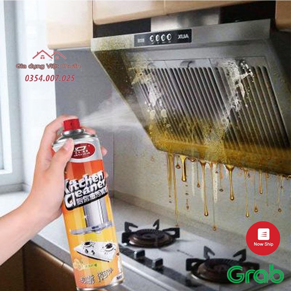 Tẩy đa năng bình xịt tẩy các vết bẩn, ố, vết dầu mỡ bám trên tường, sàn nhà, bếp ga GD156