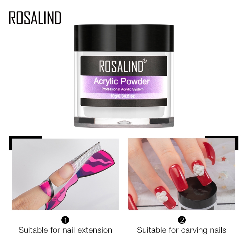 Bột acrylic ROSALIND 10g dùng đắp móng tay nghệ thuật