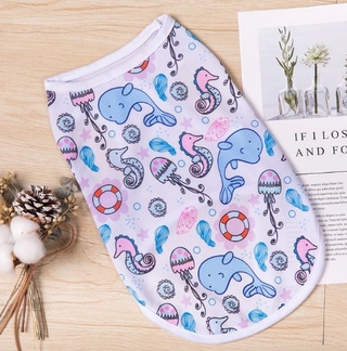 Breathable summer pet T-shirt for dogs T-shirt cat T-shirt dog clothes