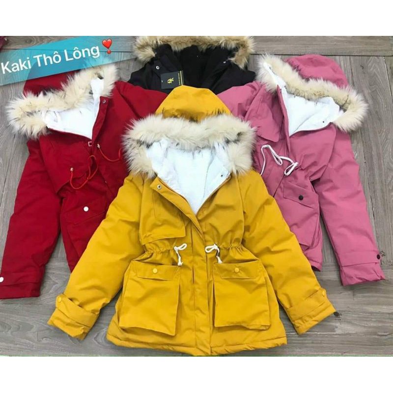 phao parka lót lông dày ấm