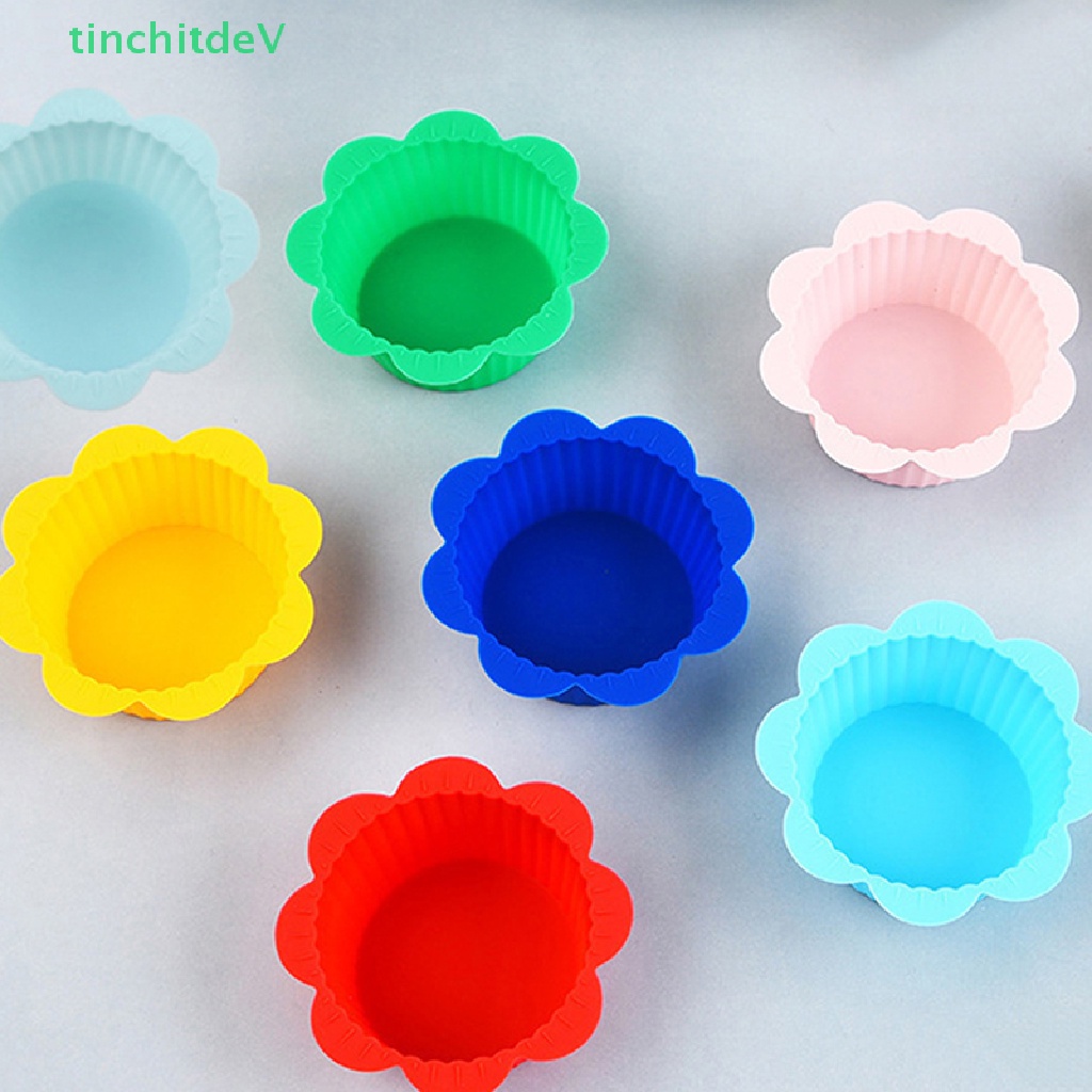 Set 10 Khuôn Silicone Làm Bánh Muffin / Cupcake