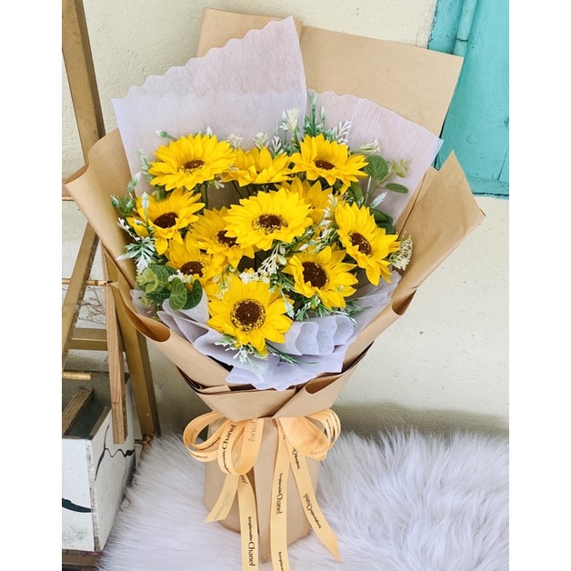 Bó hoa sáp hướng dương 11 bông tặng lễ tốt nghiệp