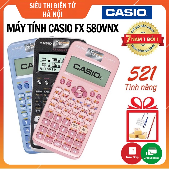 Máy Tính Casio FX 580VNX (Bảo Hành 7 Năm) Hàng Nhập Khẩu Thái Lan - Màn Hình LCD Độ Phân Giải Cao