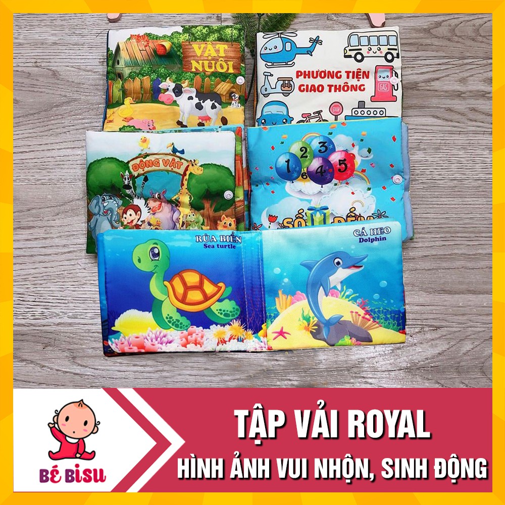 Đồ chơi Sách vải song ngữ Royal/Pipo Việt Nam nhiều chủ đề cho bé yêu
