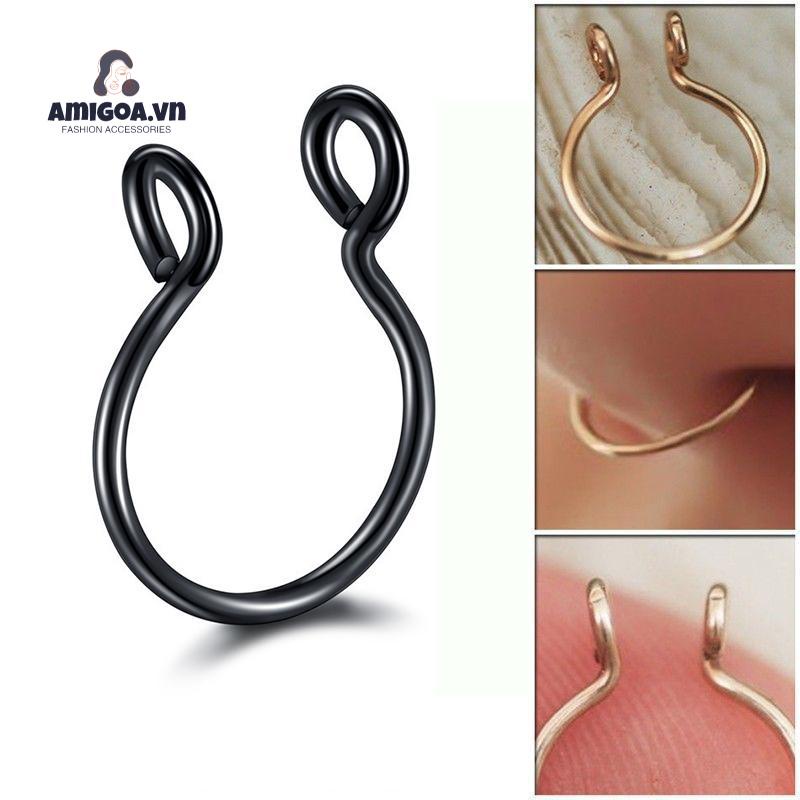 ✨✨KHUYÊN MŨI TRÒNKhuyên Thép Y Tế - Khuyên Mũi Nửa Vòng