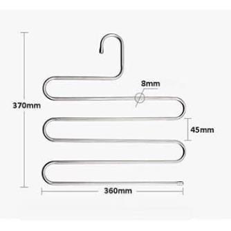 Móc treo quần áo inox 5 tầng tiết kiệm diện tích