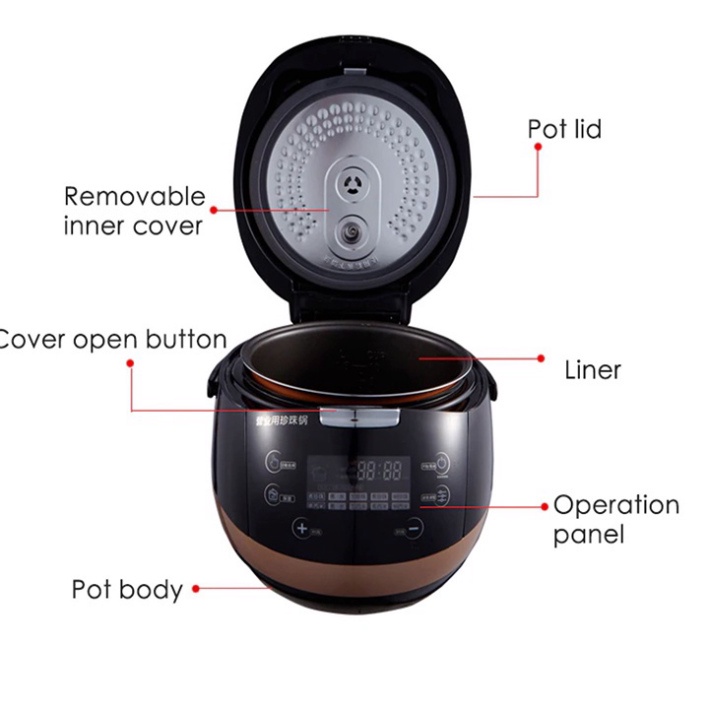 Nồi Nấu Ủ Trân Châu Aonuosi 5L Tự Động 100%