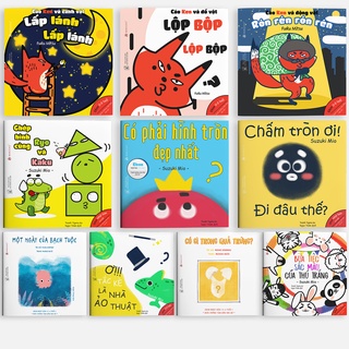 Sách Ehon Nhật Bản - Combo 10 cuốn Màu sắc, Âm thanh, Hình khối - Ehon Nhật Bản cho bé 0-6 tuổi
