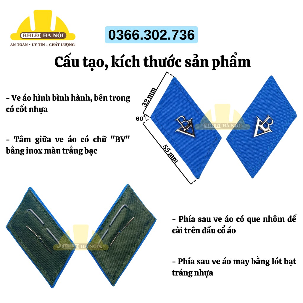 Bộ cầu vai ve áo bảo vệ thông tư 08 loại dệt