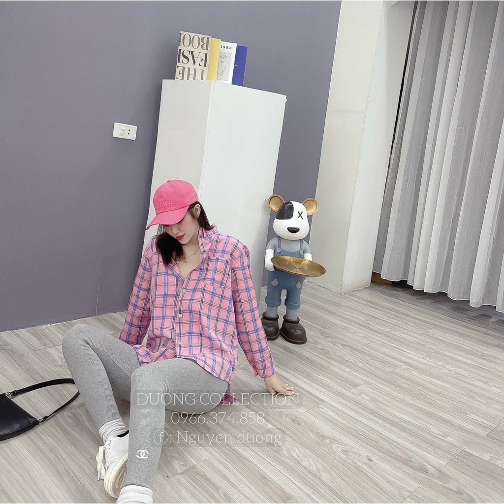Áo sơ mi nữ NHẬT LINH áo sơ mi kẻ caro dài tay form rộng cá tính trẻ trung - A330