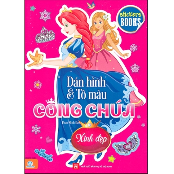 Sách - Dán hình và tô màu công chúa - Xinh Đẹp