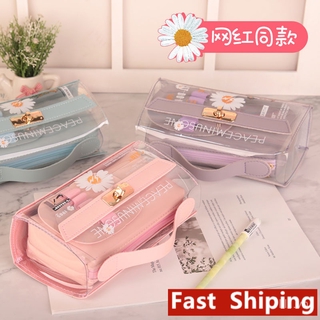 Trong Suốt Bút Chì Cô Gái Hàn Quốc Trường Trung Học Cơ Sở, Học Sinh Tiểu Học, Hộp Bút Chì Đơn Giản AuwX