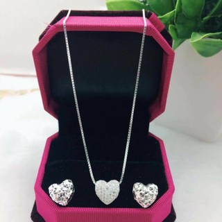 Dây truyền tim gắn đá loại đẹp- re vo dich
