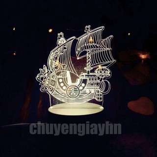 Đèn ngủ 3D TÀU ONE PIECE , TÀU HẢI TẶC , đèn trang trí, quà tặng sinh nhật, quà tặng tình yêu