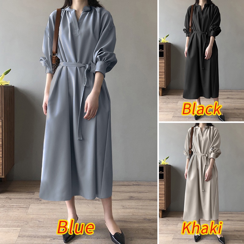 Đầm maxi dài Zanzea tay phồng cổ chữ v thời trang dành cho nữ