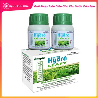 Phân Bón Rễ Hydro Leafy Cho Thủy Canh 200g(Chai 100g Part A & 100g Part B) Đáp Ứng Tiêu Chuẩn Sản Xuất Rau Sạch, An Toàn