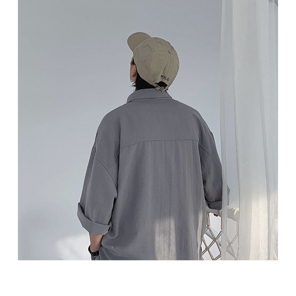 Áo Sơ Mi Tay Ngắn Dáng Rộng Thoáng Khí Phong Cách Hàn Quốc Dành Cho Nam | BigBuy360 - bigbuy360.vn