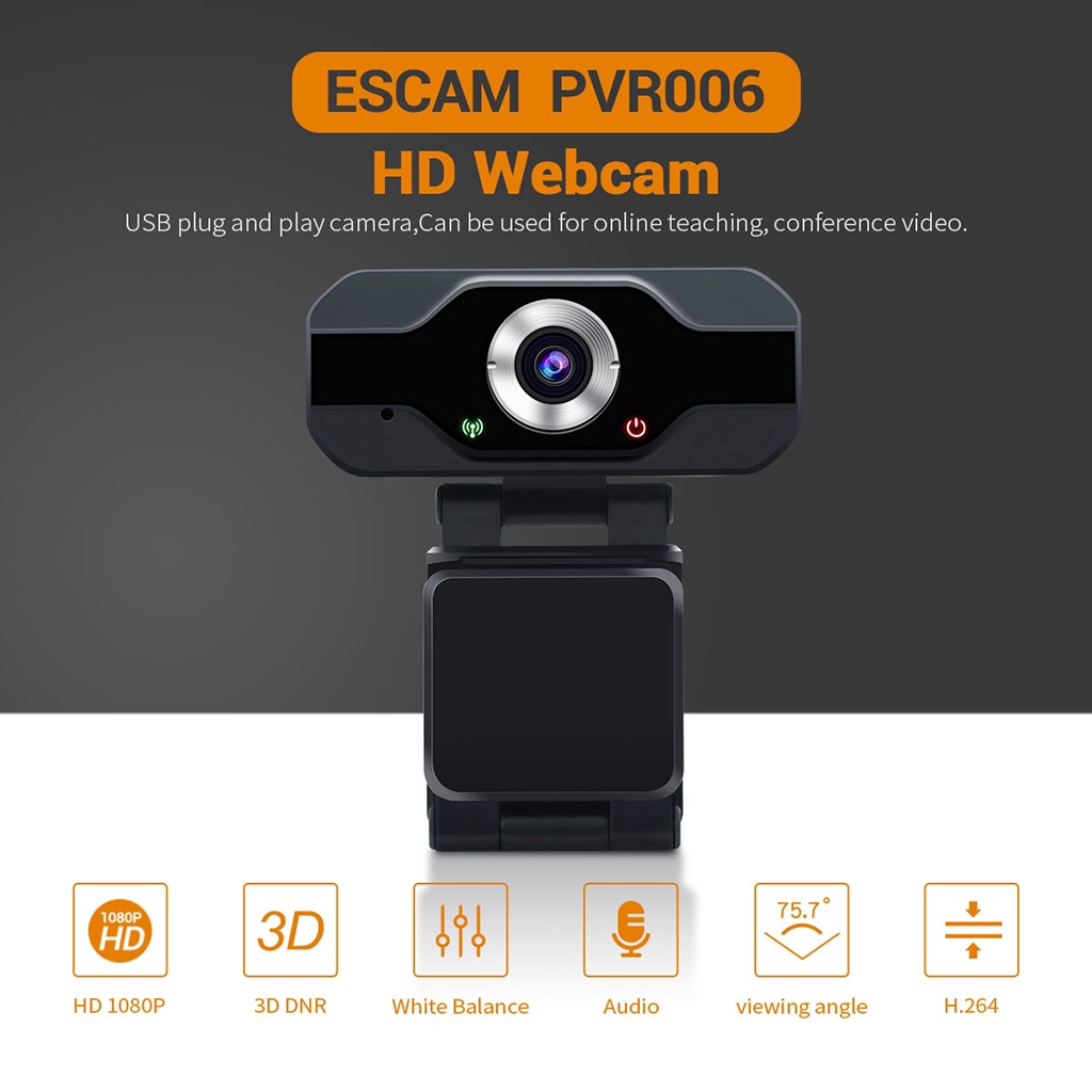 Webcam 1080p HD USB Web Camera with Microphone for Laptop Desktop | BigBuy360 - bigbuy360.vn