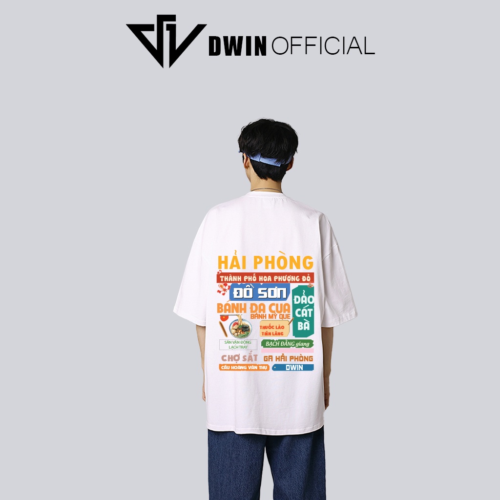 Áo thun unisex Hải Phòng thời trang Dwin basic tee phông trơn nam nữ tay lỡ oversize form rộng