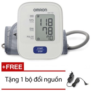 Máy đo huyết áp Omron HEM-7120 + Tặng bộ đổi nguồn  AC-Adapter