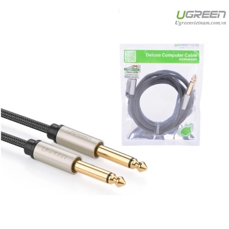 Cáp âm thanh Audio 6.5mm hai đầu dương dài 1,5m  Ugreen 40810 cao cấp