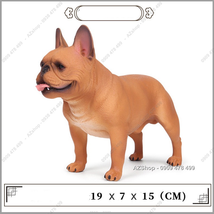Mô Hình Chó Nhà Bull Pháp Size Lớn - Dài 19cm