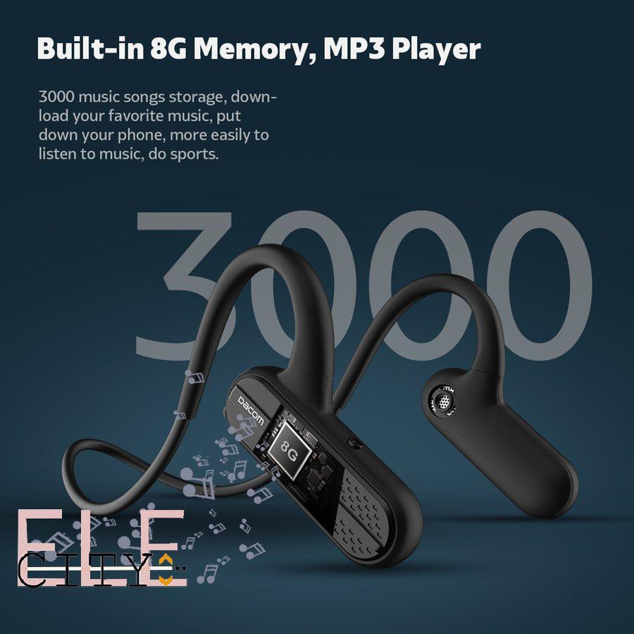 Ele】Bộ nhớ không dây chống thấm nước thể thao DACOM Tai nghe bluetooth MP3