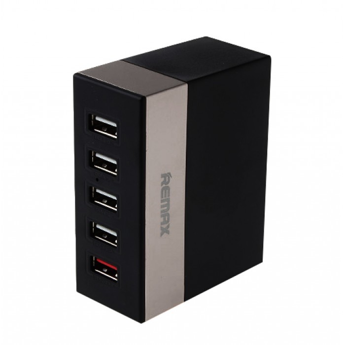 Adapter Cóc Củ sạc 5 cổng Remax RU-U1 (sạc cùng lúc 5 thiết bị hỗ trợ sạc nhanh 2.4A dây 120cm) (giao màu ngẫu nhiên)