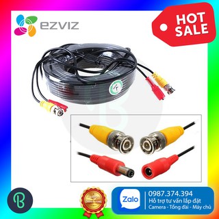 Cáp đồng trục liền nguồn, BNC đúc sẵn cao cấp bấm sẵn 2 đầu BNC, DC dài 10m  15m 20m 30m 40m dùng cho Camera
