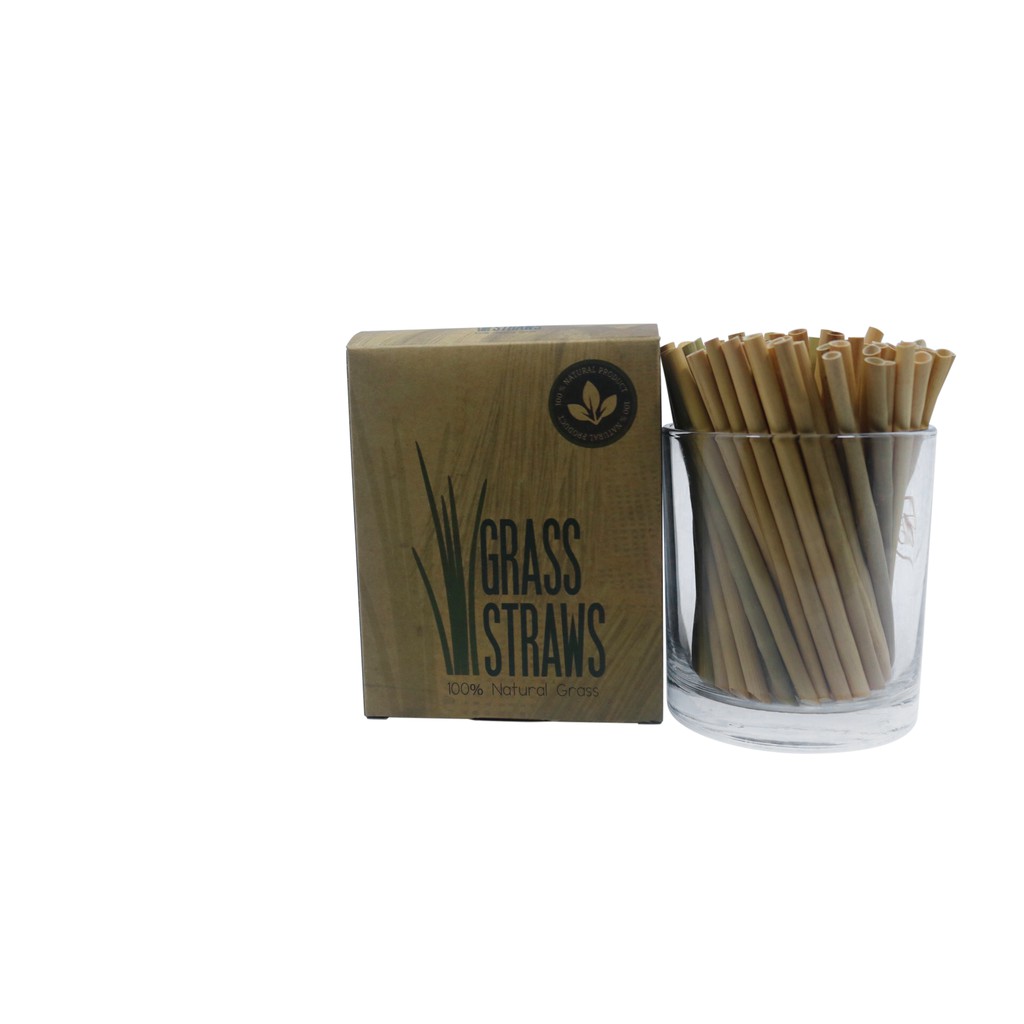 [COMBO 10 HỘP] Ống hút cỏ khô ngắn 11 cm loại I ( Loại xuất khẩu) Short Dried grass straws ( Hight Quality)
