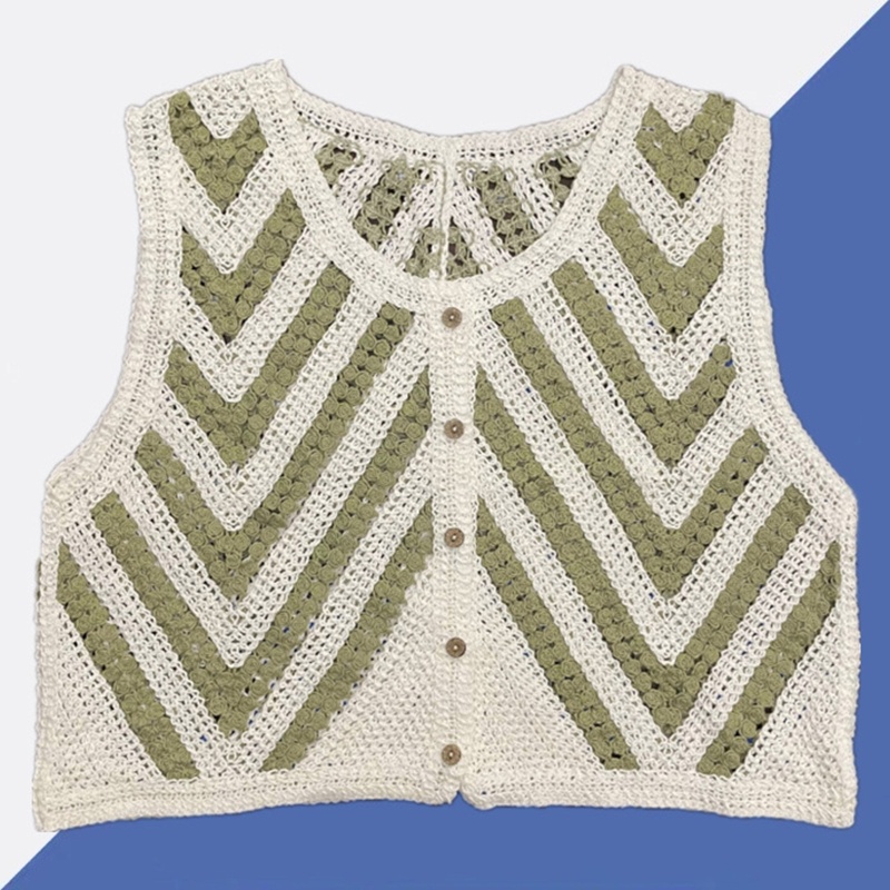 Áo Cardigan Không Tay Họa Tiết Kẻ Sọc Phong Cách Hàn Quốc Ngọt Ngào Cho Nữ