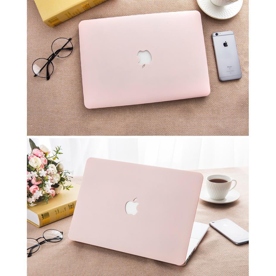 Combo 4in1 Case,Ốp Macbook Màu Hồng Pastel (Tặng Kèm Miếng Dán Màn Hình,Nút Chống Bụi,Kẹp Chống Gãy Sạc) | BigBuy360 - bigbuy360.vn